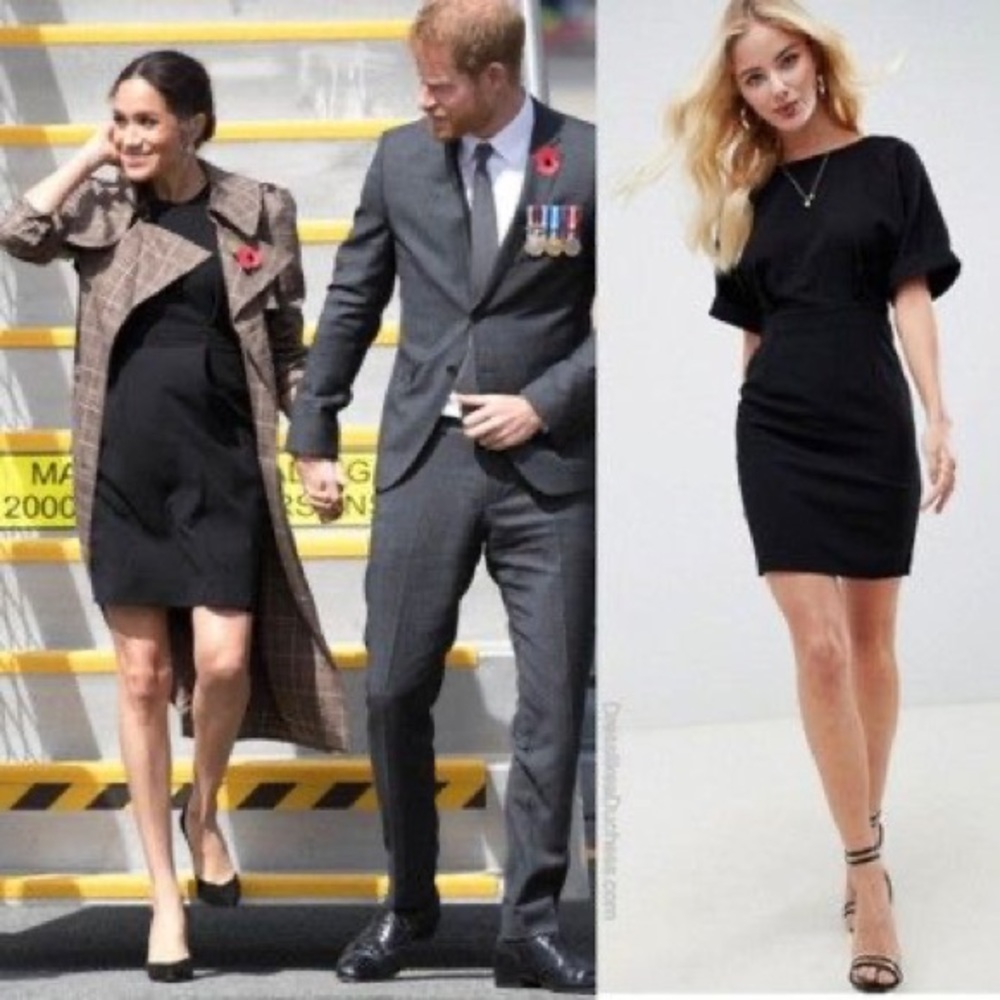NWT asos black wiggle dress aso maternity